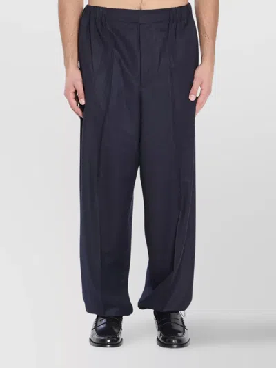 Jacquemus Tailored Relaxed Trousers Pleated In Blue
