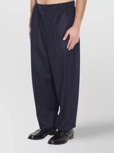 Jacquemus Tailored Relaxed Trousers Pleated In Blue