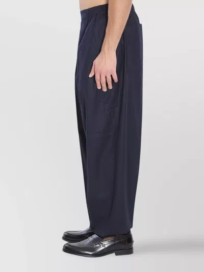 Jacquemus Tailored Relaxed Trousers Pleated In Blue