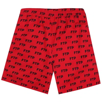Pre-owned Ftp Men's  Allover Short In Red