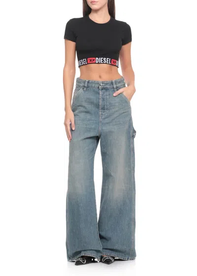 Diesel Irma D-core Top Woman Black In Black