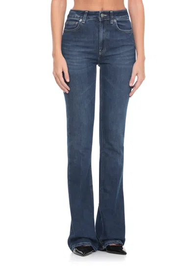 Dondup Flared Jeans Featuring Five-pocket Design In Blue