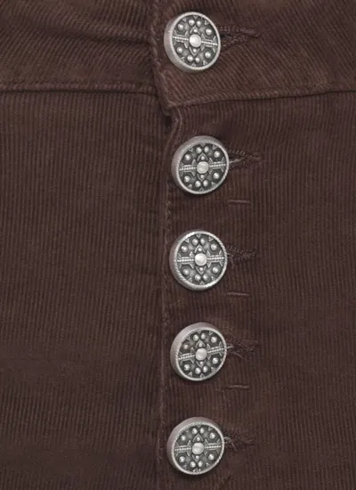 Dondup Corduroy Button-fly Jeans In Brown