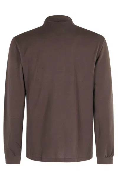Lacoste Polo With Logo In Brown