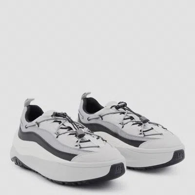 Moon Boot Chunky Sole Sneakers Featuring Mesh Panels In Gray