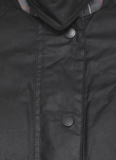 Barbour Beadnell Wax Jacket In Black