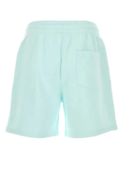 Casablanca Pastel Light Blue Cotton Bermuda Shorts In Green
