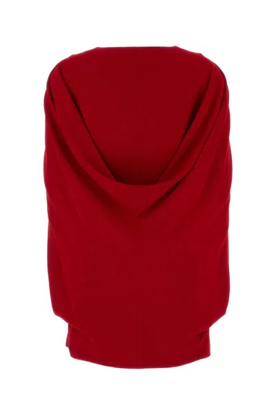 Alberta Ferretti Alberta Ferreti Red Stretch Crepe Mini Dress In Red