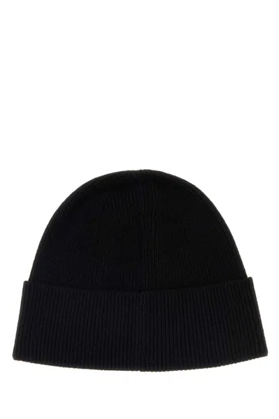 Hugo Boss Black Wool Blend Elios Beanie Hat In Brown