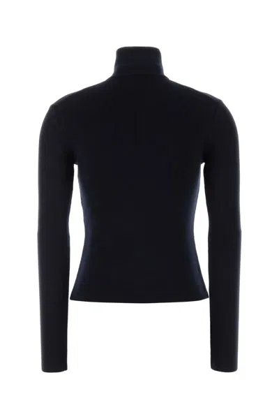 Courrèges Courreges Midnight Blue Wool Sweater In Black