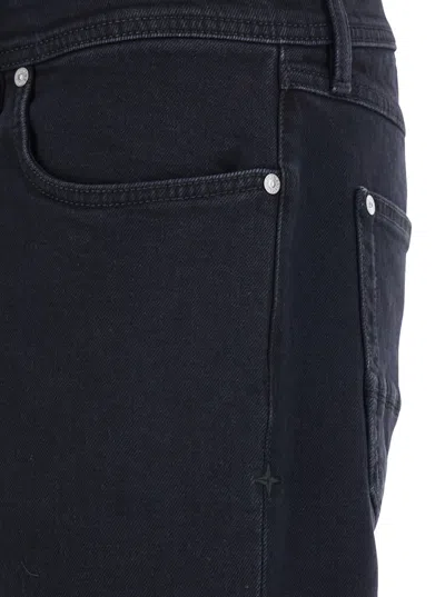 Stone Island Five-pocket Trousers With Belt Loops And Contrast Stitching In Black