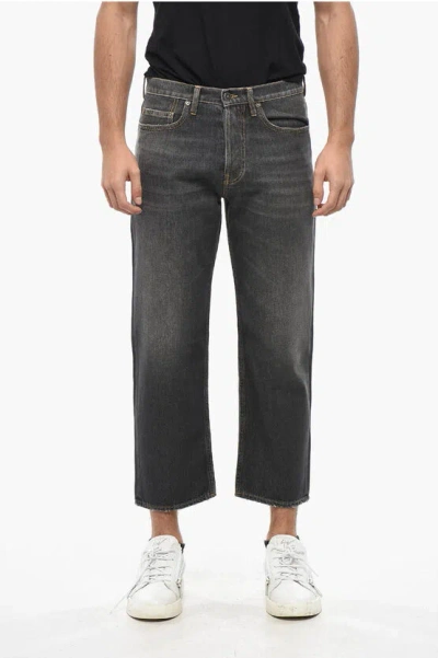 Golden Goose Stonewashed Effect Loose Skate Fit Cory Jeans 20cm In Black