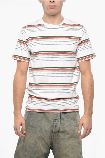 Apc Striped Cotton Jersey Crew-neck T-shirt In Multi