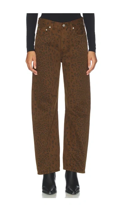Citizen Of Humanity Citizens Of Humanity Miro Relaxed Tapered Jeans In Sepia Cheetah In Brown