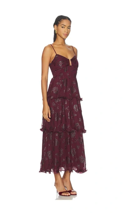 Astr Lupin É•¿è£™ Â€“ Wine Floral Print. Å°ºç � Xl (also Â€“ Xs, S, M, L). In Brown