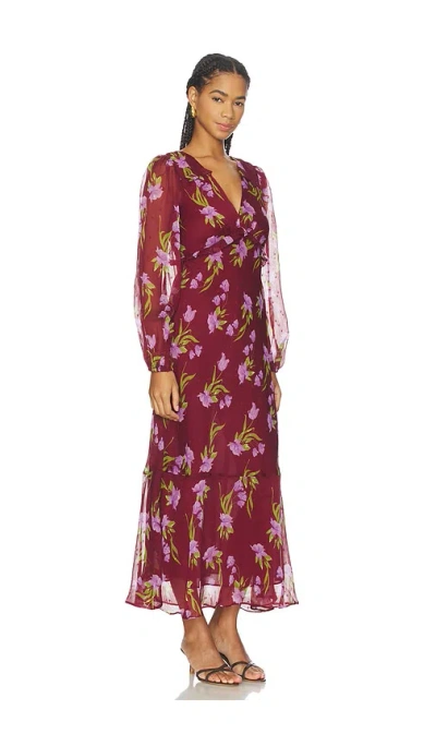 Astr Calantha É•¿è£™ Â€“ Wine Floral. Å°ºç � L (also Â€“ Xs, S, M, Xl). In Burgundy