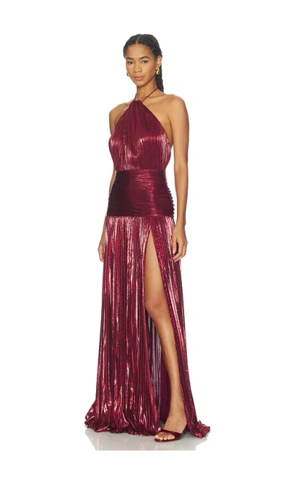 Retroféte Thalia Halter Dress In Pink