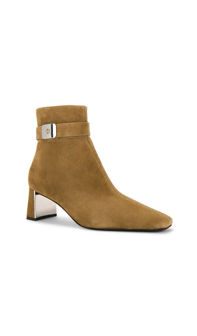 Tory Burch Georgia Suede Ankle Boots With Block Heel In Neutral