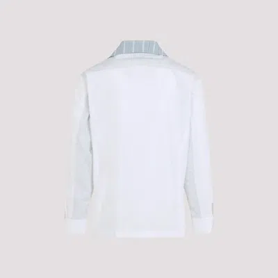 Maison Margiela Patchwork Pinstripe Shirt Man White