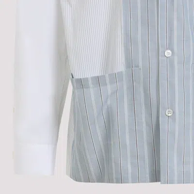 Maison Margiela Patchwork Pinstripe Shirt Man White