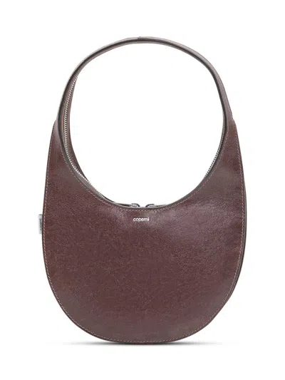 Coperni Small Curved Shoulder Bag Top Handle In Brown