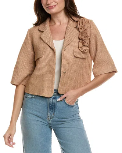 Flora Bea Nyc Callah Wool-blend Jacket In Brown