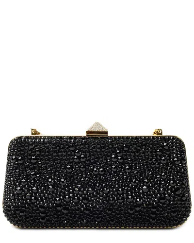 Valentino Glass-embellished Clutch Bag In Black