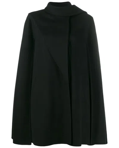 Valentino Asymmetric Draped Cape In Black
