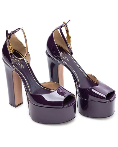 Valentino Leather Sandal In Purple