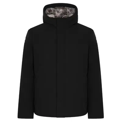 Suns Black Polyester Jackets & Coat In Black