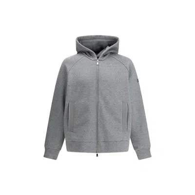 Tatras Baccaro Grey Sweatshirt With Hood And Logo Patch On The Sleeve In Cotton Man In Gray