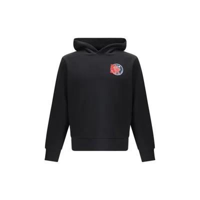 Moncler Star Logo Patch Cotton Hoodie In Multi