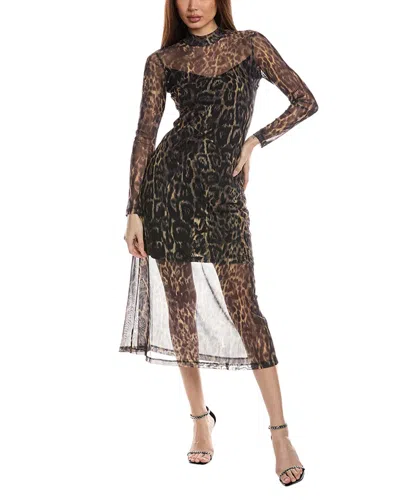 Allsaints Hanna Mesh Dress In Black