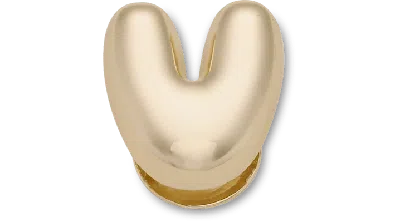 Jibbitz Gold Bubble Letter V In Gold