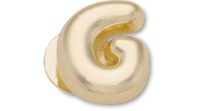 Jibbitz Gold Bubble Letter G In Gold