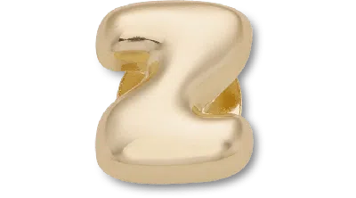 Jibbitz Gold Bubble Letter Z In Gold