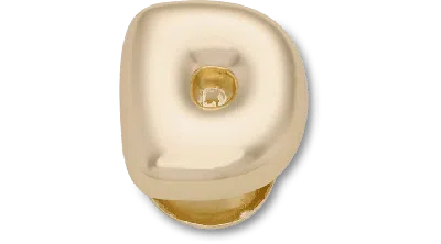 Jibbitz Gold Bubble Letter D In White