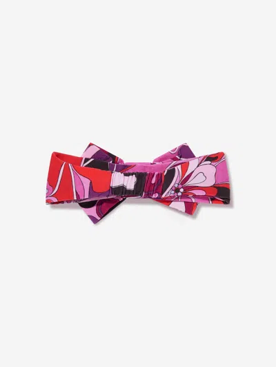 Pucci Baby Girls Orchidee Bow Headband In Multi