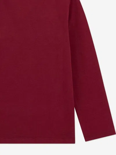 Guess Girls Long Sleeve Bear T-shirt In Red