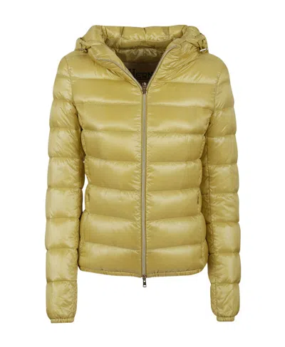 Herno Zipped Padded Jacket In Brown
