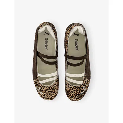 Puma Speedcat Genuine Calf Hair Ballet Sneaker In Animal Print