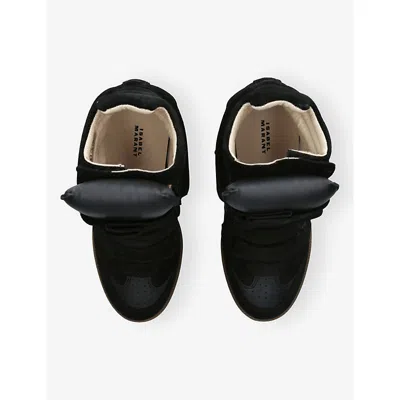 Isabel Marant Suede Bekett Wedge Sneakers 50 In Black