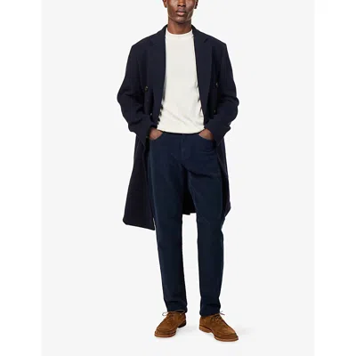 Eleventy Mens New Blue Straight-leg Corduroy Cotton Blend Trousers In Blue