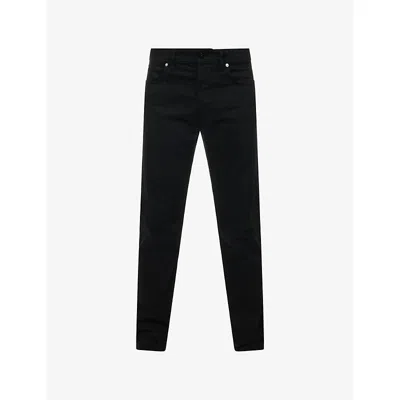 Stone Island Five-pocket Trousers With Belt Loops And Contrast Stitching In Black