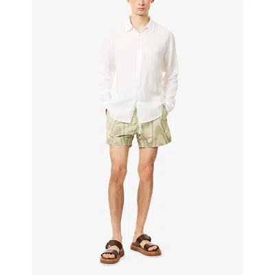 Frescobol Carioca Mens Willow Green Rio Copa Grain Swim Shorts In Green