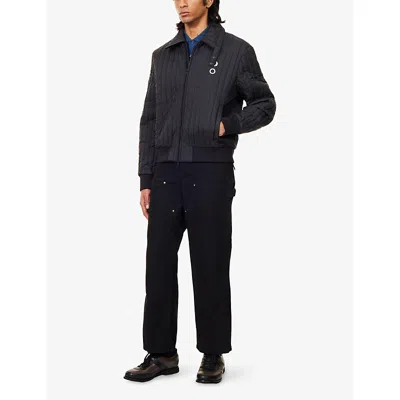 Fred Perry Mens Black  X Craig Green Quilted Regular-fit Shell Jacket Xl In Black