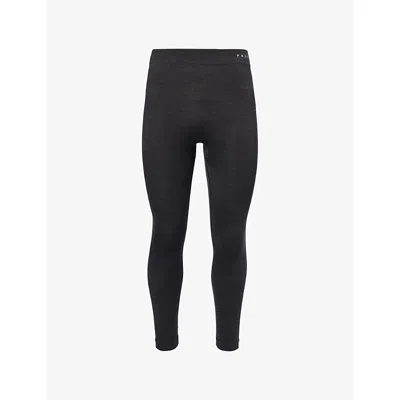 Falke Mens Black Long Wool-tech Tights In Black