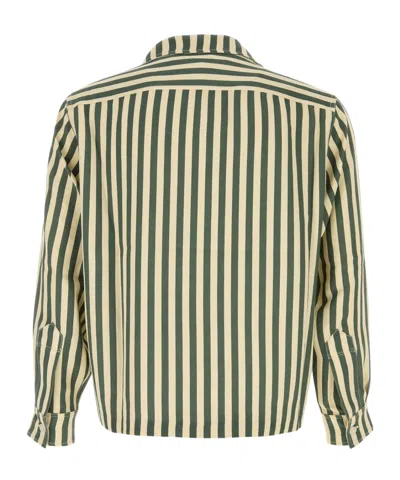 Bode Men Printed Silk Trillium Shirt In Multi