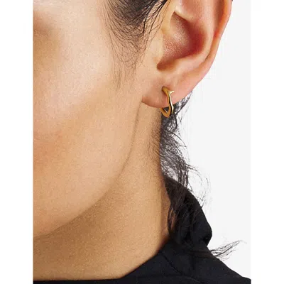 Shaun Leane Womens Rose Thorn Mini 18ct Yellow Gold Vermeil Hoop Earrings In Gold