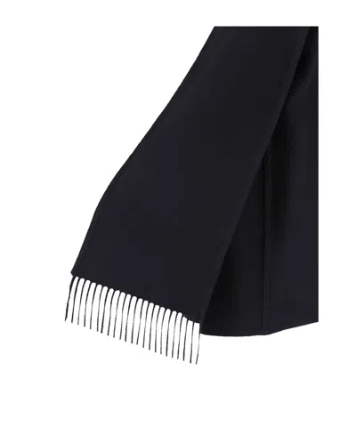 Balenciaga Casual Jacket With Scarf And Pockets In Black